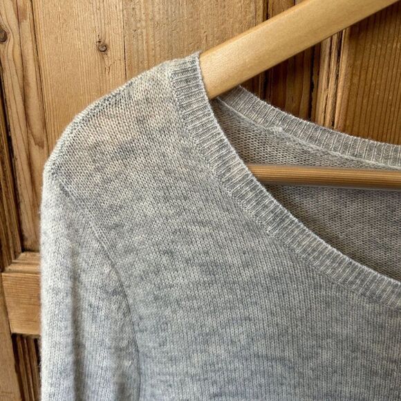 Joie Small Gray Boat Neck Sweater Knit Wool Cashmere Blend Long Sleeve‎ - Picture 3 of 9